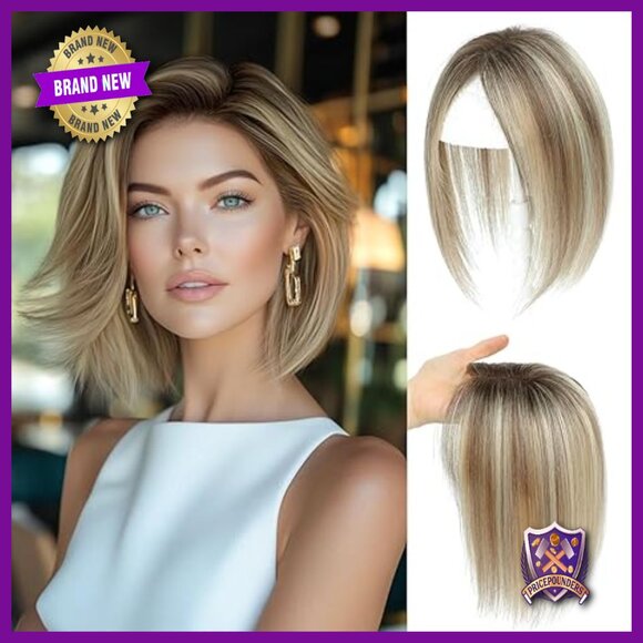 10 Inch Human Hair Topper with Swiss Lace Base, 7x10cm, Clip-In for Volume